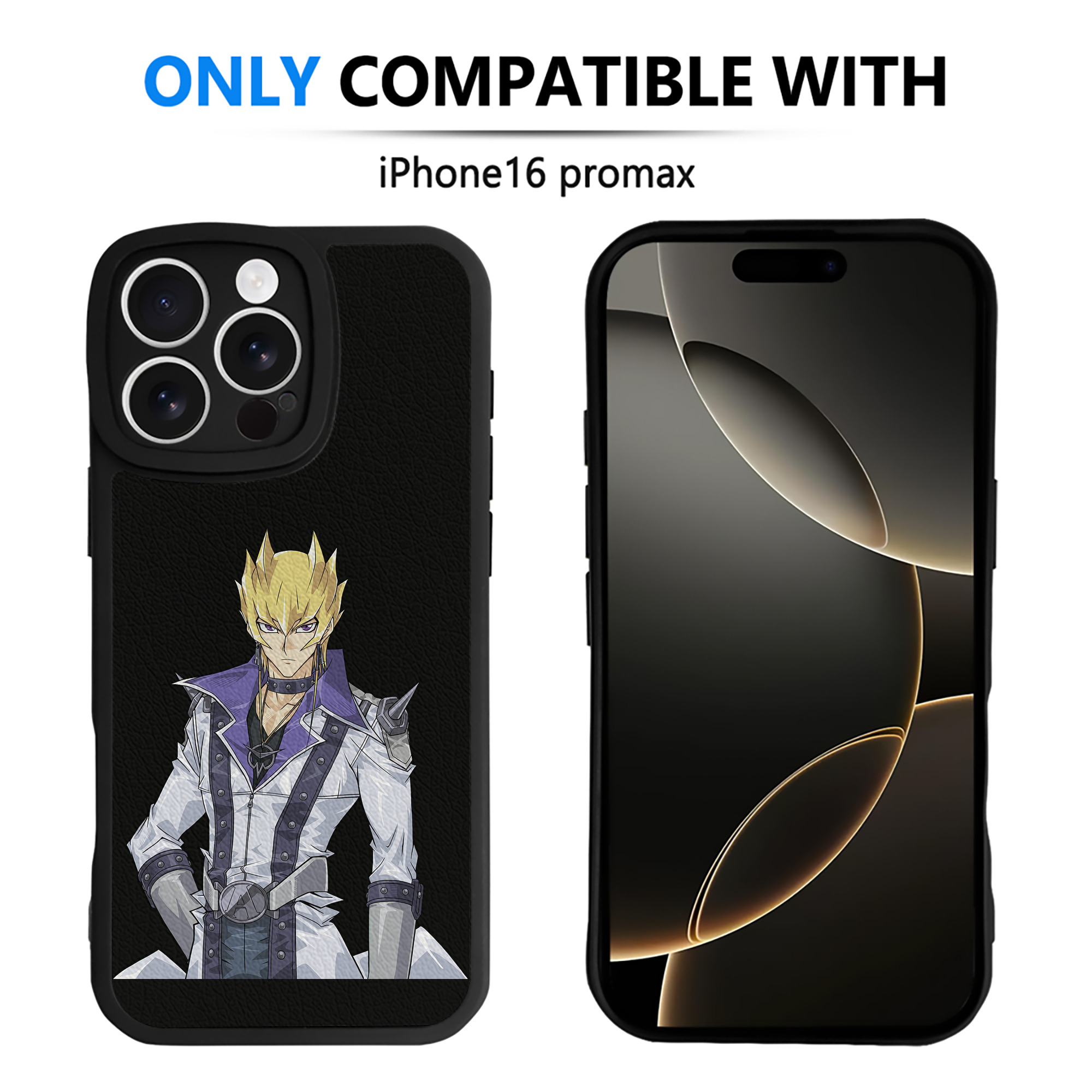（画像用） 遊☆戯☆王 Yu-Gi-Oh! 【iPhone 16シリーズ対応】シリコンスマホケース（レザー調） 材質：シリコン